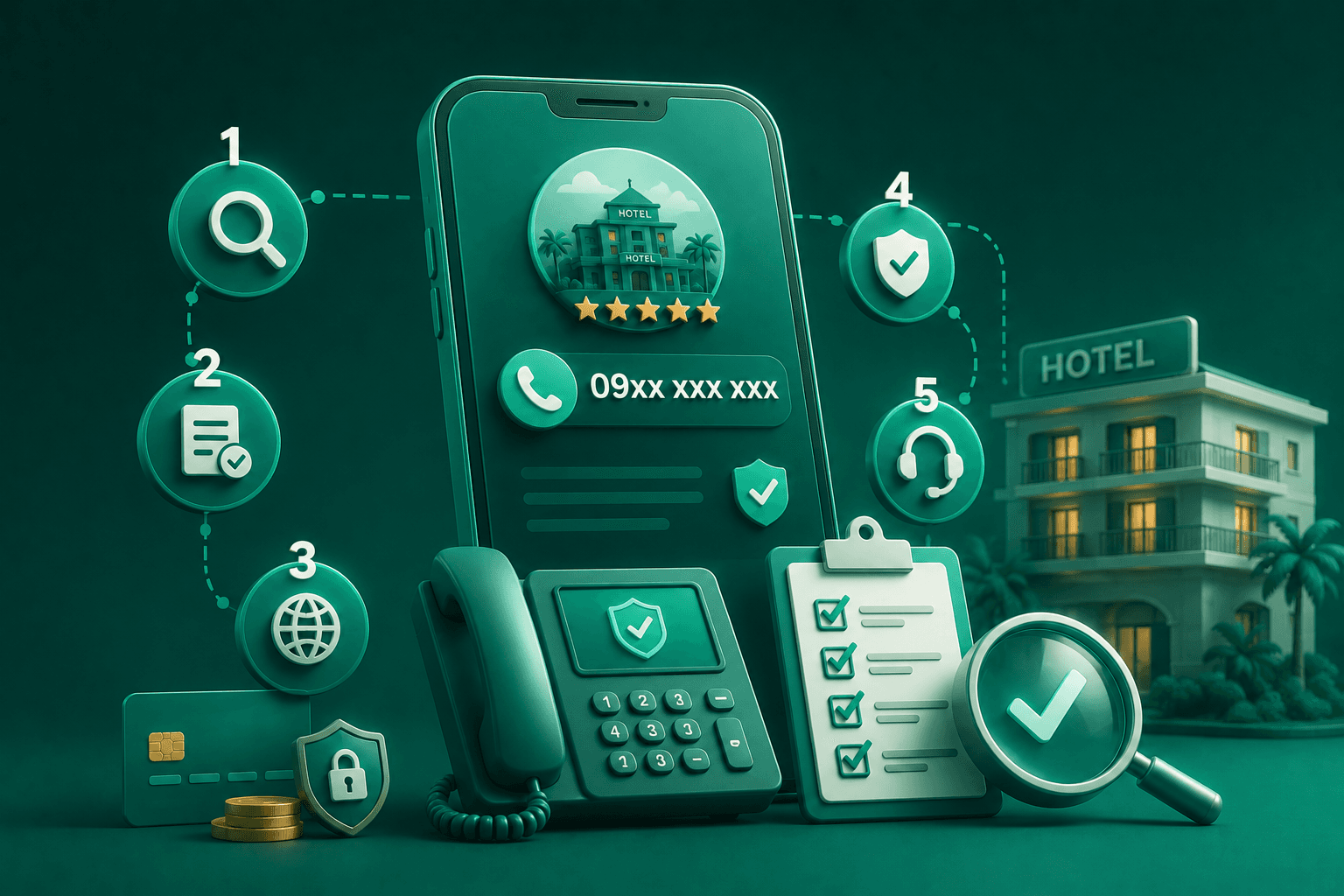 5 bước kiểm tra hotline khách sạn trước khi đặt cọc