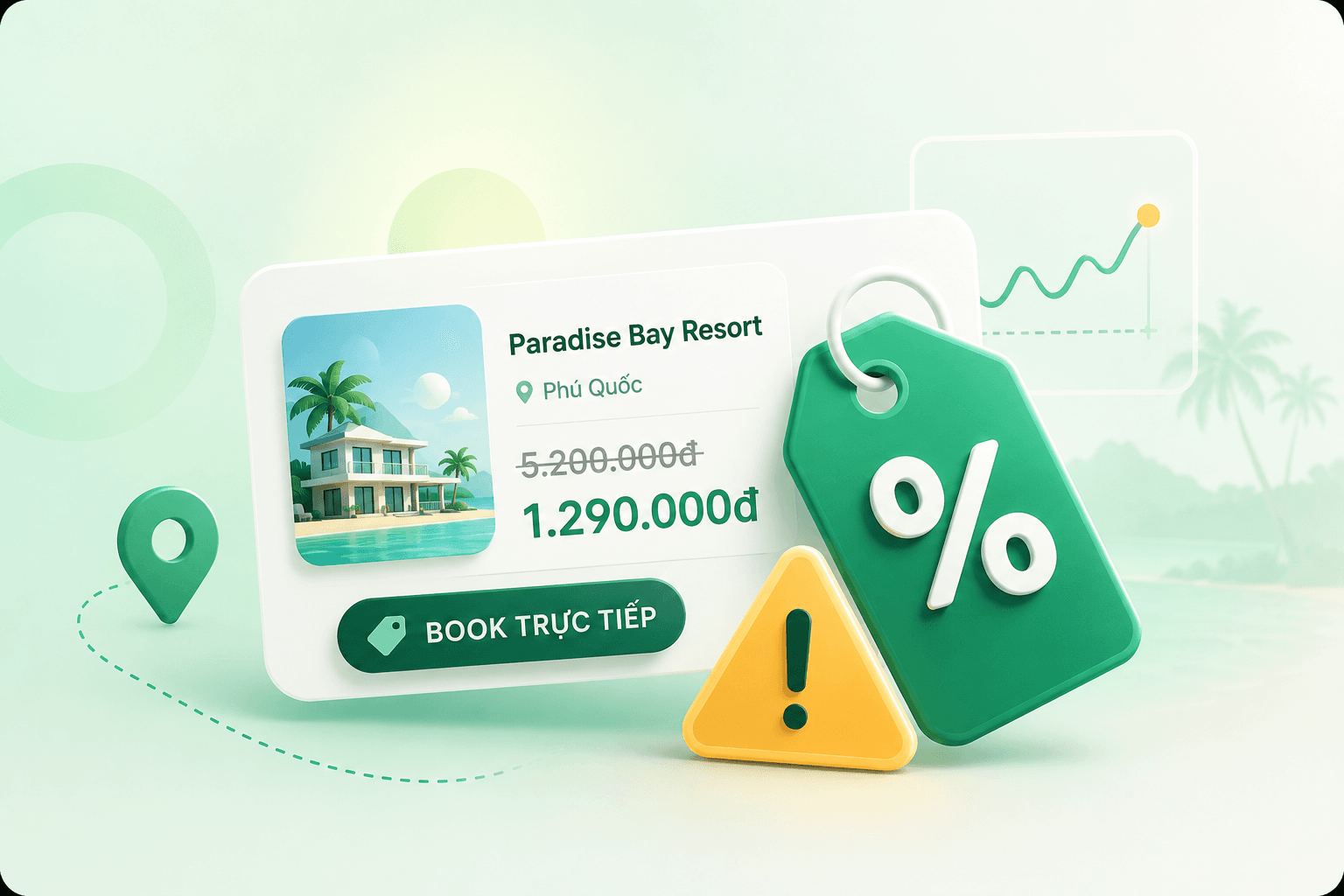Dấu hiệu giá sốc bất thường khi book resort trực tiếp