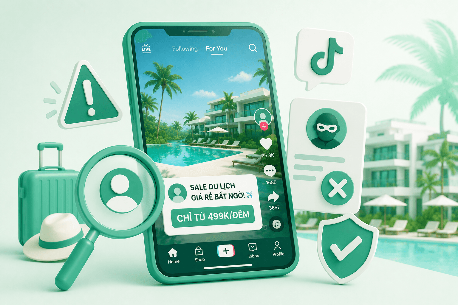 Nhận biết sale du lịch giả mạo trên TikTok