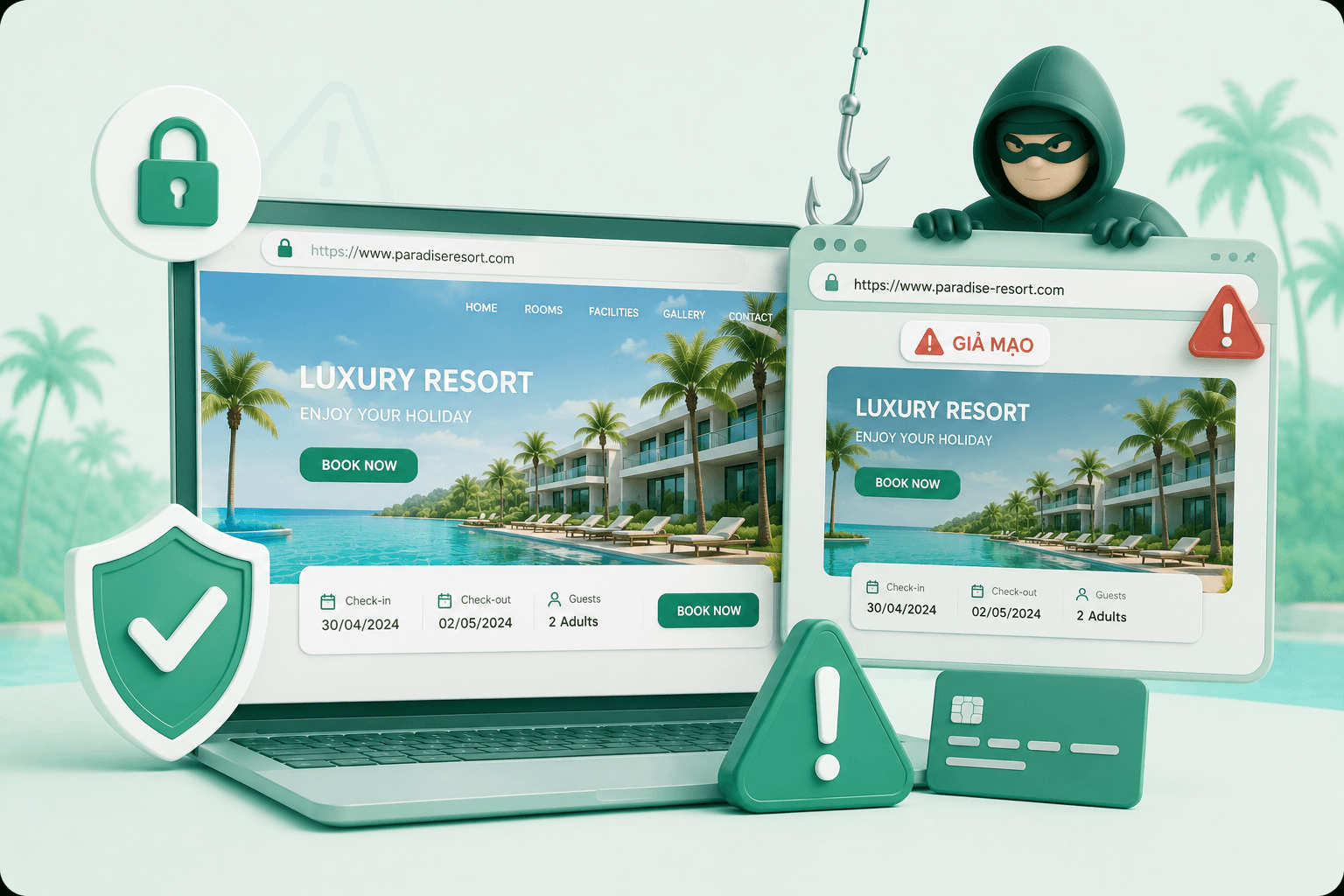 Website clone khách sạn, resort: nguy hiểm hơn bạn nghĩ